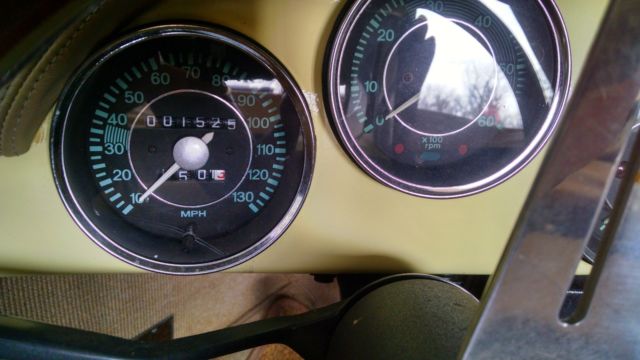 1972 Light Yellow Porsche 356 Convertible