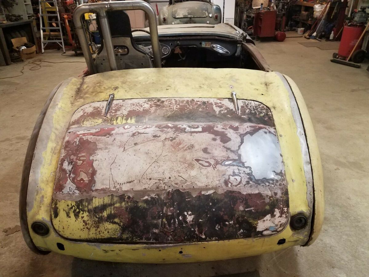 1955 White Austin Healey 100-4 Coupe