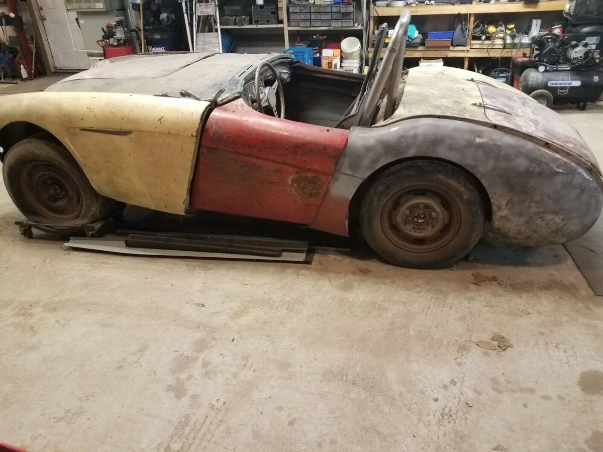 1955 White Austin Healey 100-4 Coupe