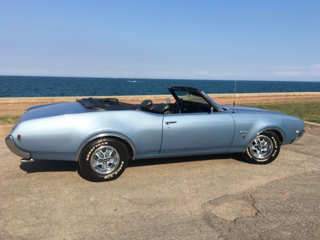 1969 Blue Oldsmobile Cutlass Convertible