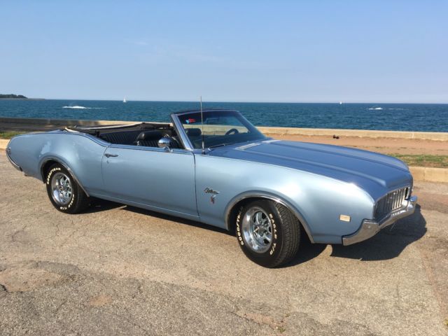1969 Blue Oldsmobile Cutlass Convertible