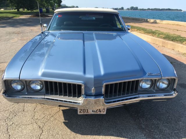 1969 Blue Oldsmobile Cutlass Convertible