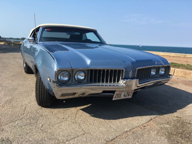 1969 Blue Oldsmobile Cutlass Convertible