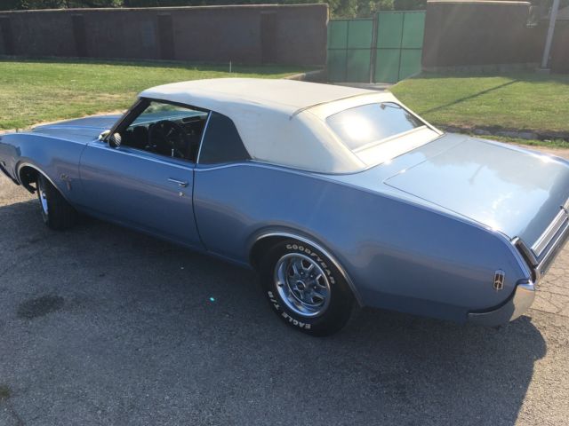 1969 Blue Oldsmobile Cutlass Convertible