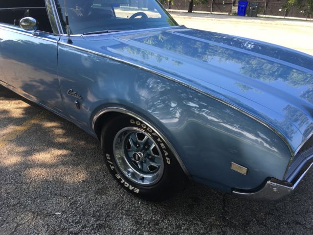 1969 Blue Oldsmobile Cutlass Convertible