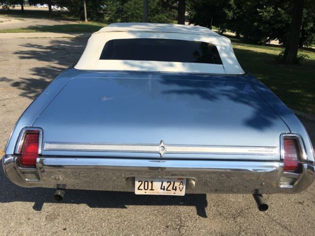 1969 Blue Oldsmobile Cutlass Convertible