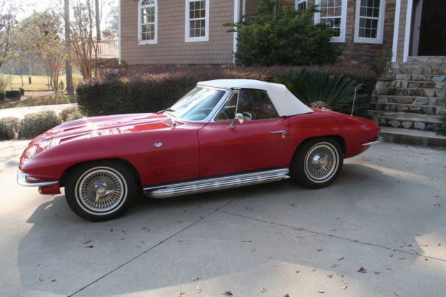 1964 Red Chevrolet Corvette Convertible
