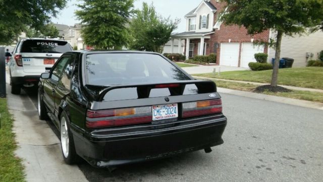 1988 Black Ford Mustang Hatchback
