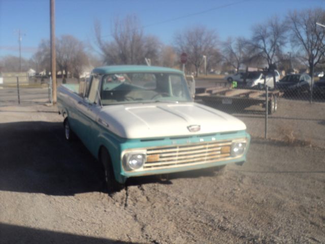 1962 Turquoise Ford F-100 Uni-body