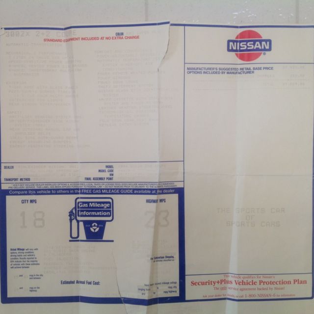 1994 Black Nissan 300ZX T Top