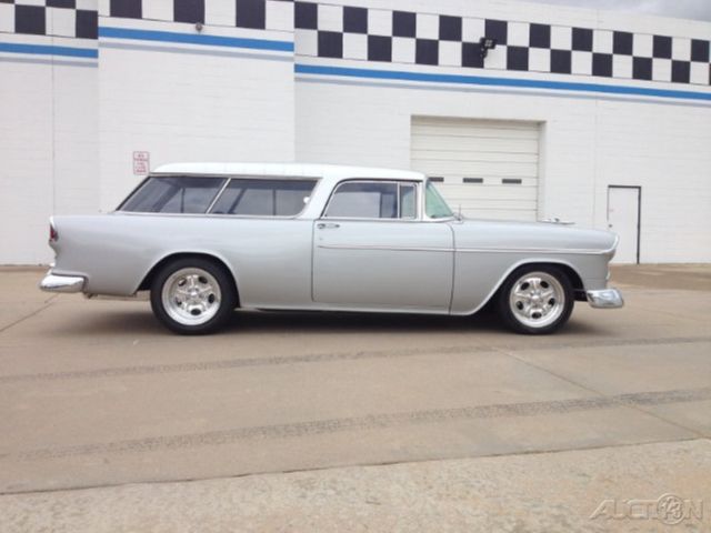 1955 Silver Chevrolet Nomad Wagon