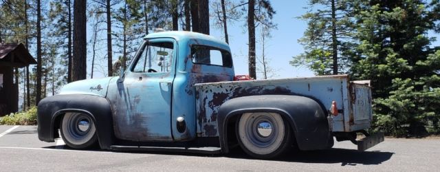 1955 Blue Ford F-100