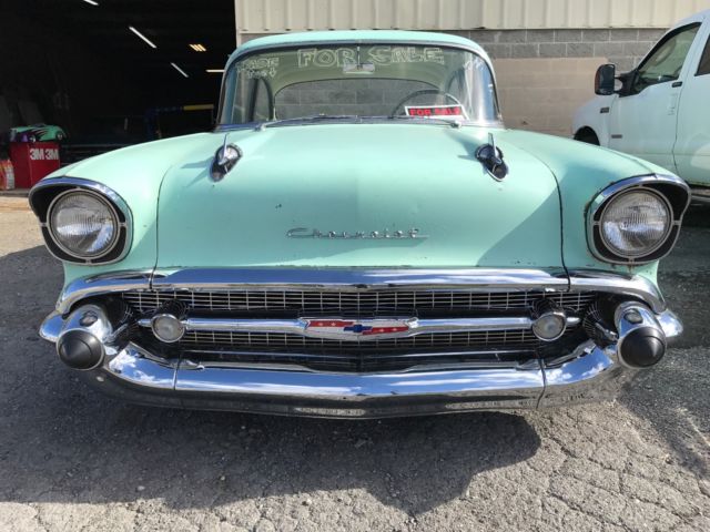 1957 Green Chevrolet Bel Air/150/210 Coupe