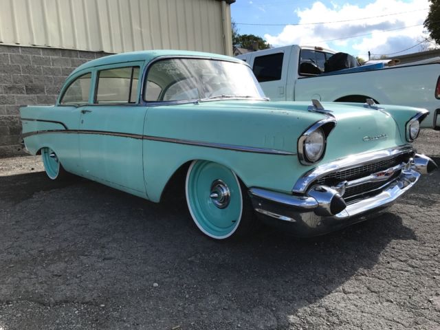 1957 Green Chevrolet Bel Air/150/210 Coupe