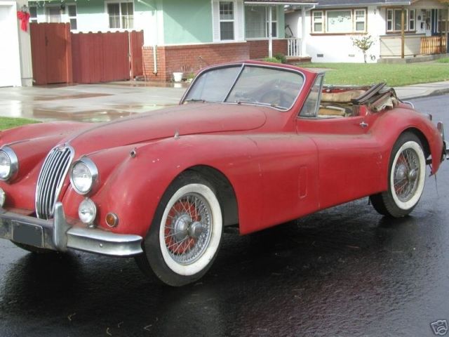 1957 Red Jaguar XK Convertible