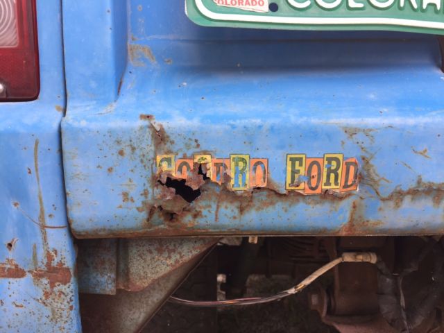 1974 stock blue Ford Bronco removable hard top