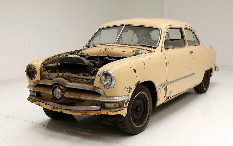 1950 Yellow Ford 2-Door Sedan Coupe