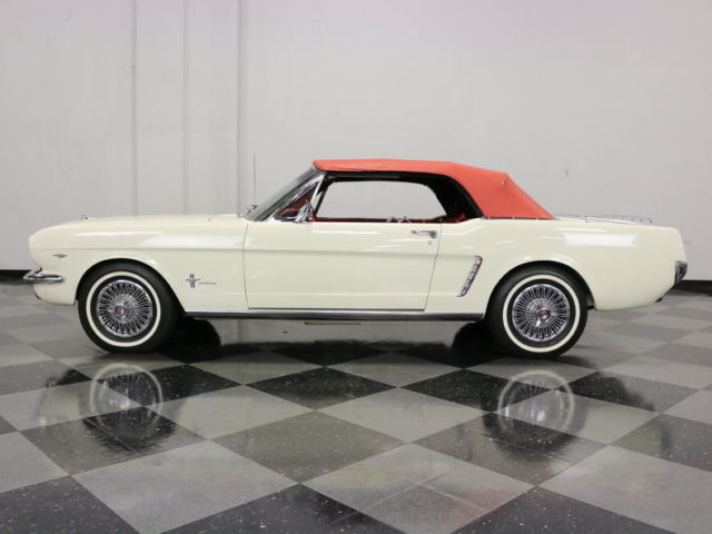 1965 White Ford Mustang Convertible