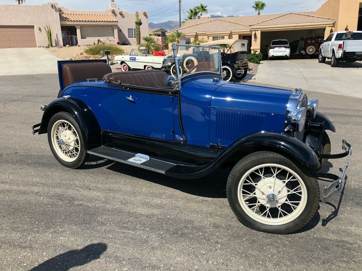 1929 Blue Ford Model A Convertible