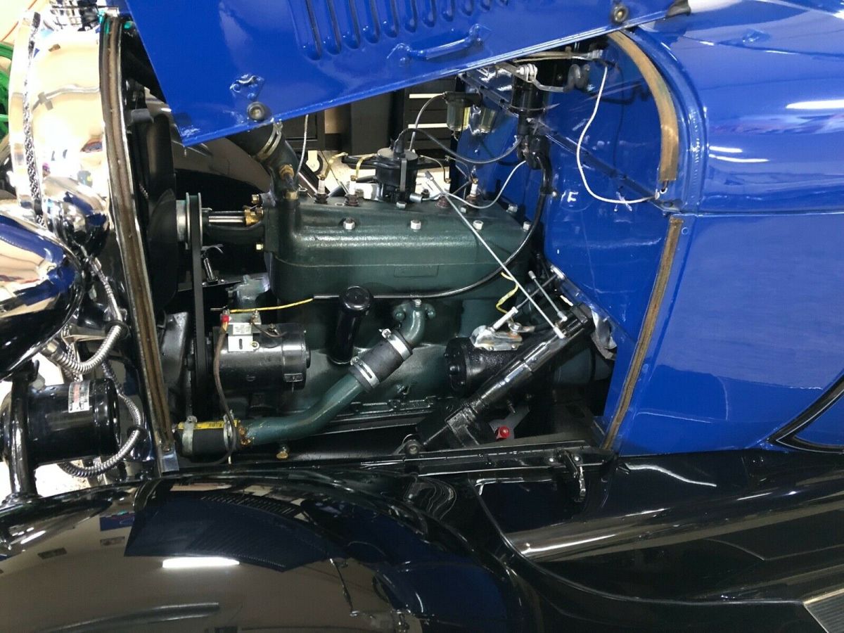 1929 Blue Ford Model A Convertible
