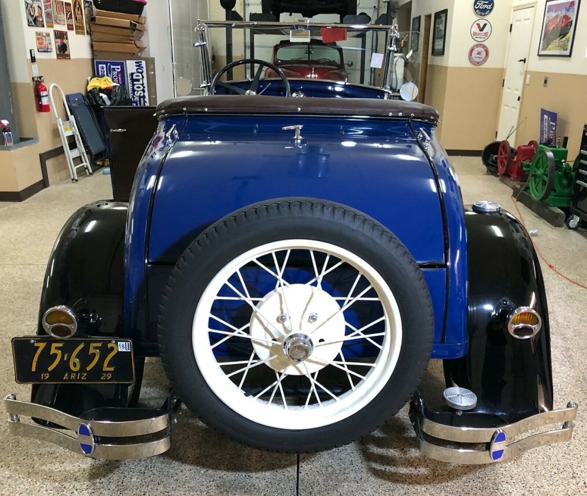 1929 Blue Ford Model A Convertible