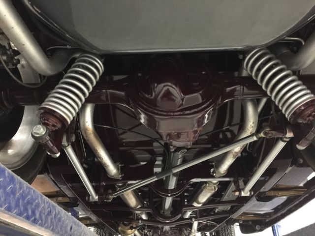 1934 Burgundy Ford 3 window coupe Coupe