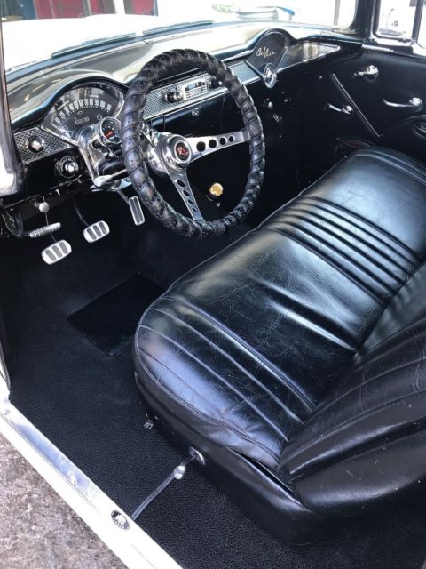 1955 White Chevrolet Bel Air/150/210 Coupe