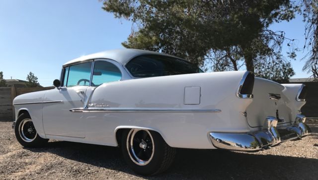 1955 White Chevrolet Bel Air/150/210 Coupe