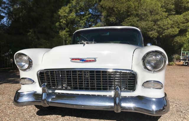 1955 White Chevrolet Bel Air/150/210 Coupe