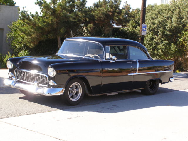 1955 Black Chevrolet Bel Air/150/210 Coupe