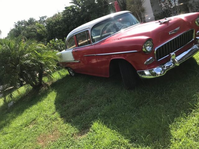 1955 Red/ white Chevrolet Bel Air/150/210 Coupe