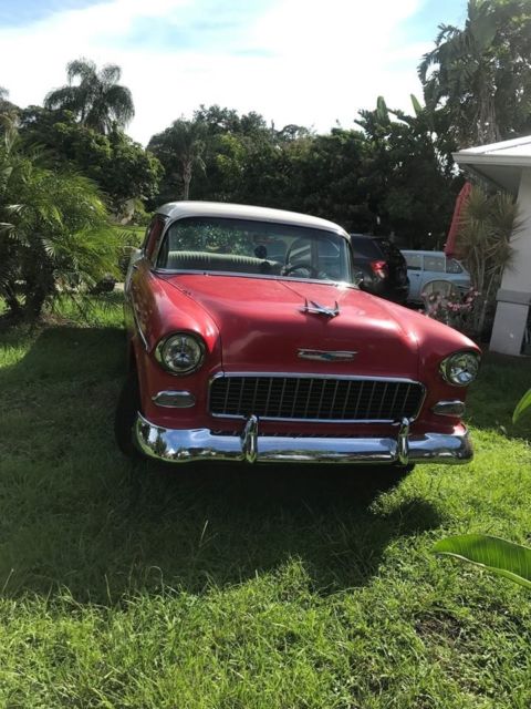 1955 Red/ white Chevrolet Bel Air/150/210 Coupe