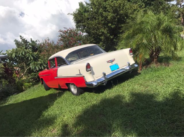 1955 Red/ white Chevrolet Bel Air/150/210 Coupe