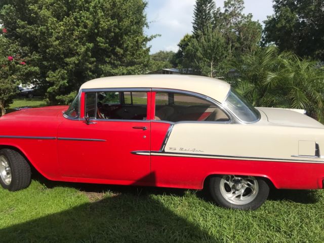 1955 Red/ white Chevrolet Bel Air/150/210 Coupe