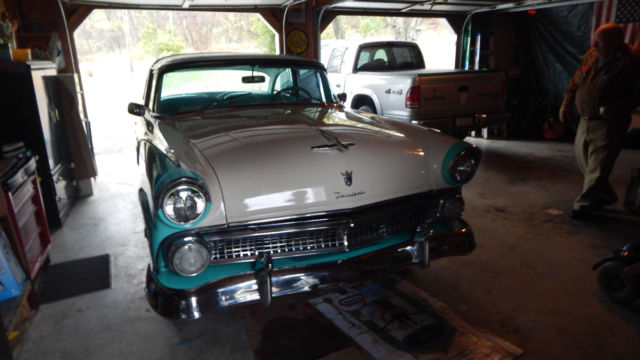 1955 Teal/white Ford Crown Victoria Coupe