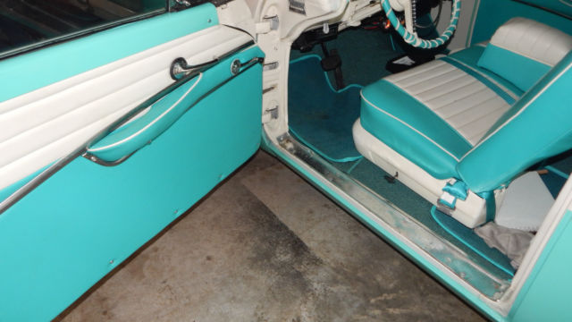 1955 Teal/white Ford Crown Victoria Coupe