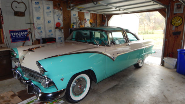 1955 Teal/white Ford Crown Victoria Coupe