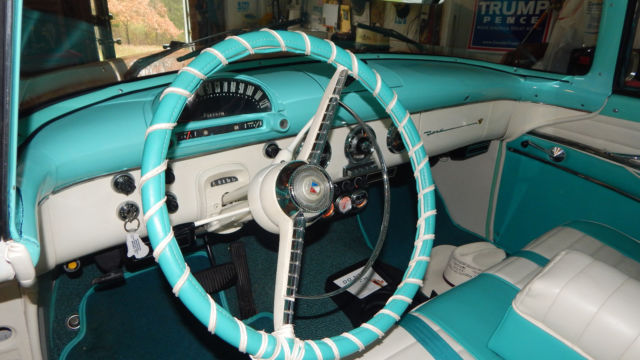 1955 Teal/white Ford Crown Victoria Coupe