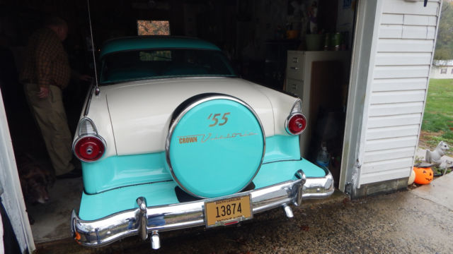 1955 Teal/white Ford Crown Victoria Coupe