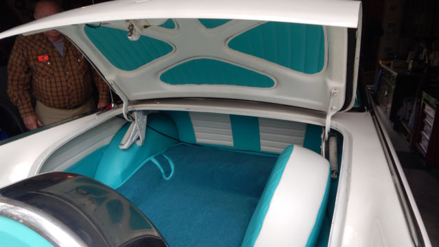 1955 Teal/white Ford Crown Victoria Coupe