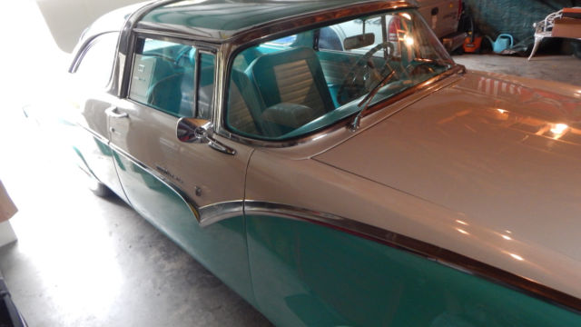 1955 Teal/white Ford Crown Victoria Coupe