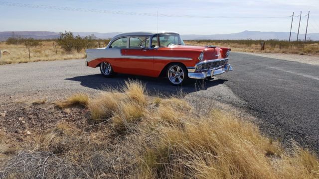 1956 Orange and Cream Chevrolet Bel Air/150/210 Coupe