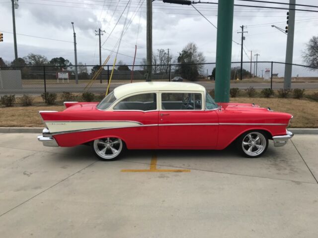 1957 Red Chevrolet Bel Air/150/210 Coupe