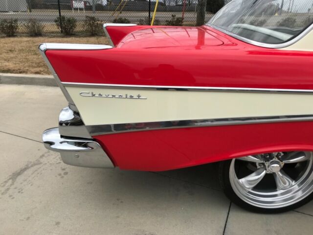 1957 Red Chevrolet Bel Air/150/210 Coupe