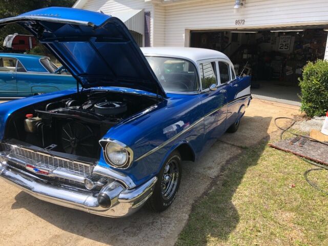 1957 Blue Chevrolet Bel Air/150/210 Sedan