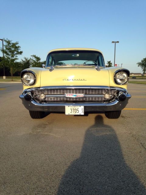 1957 Blue Chevrolet Bel Air/150/210 Sedan