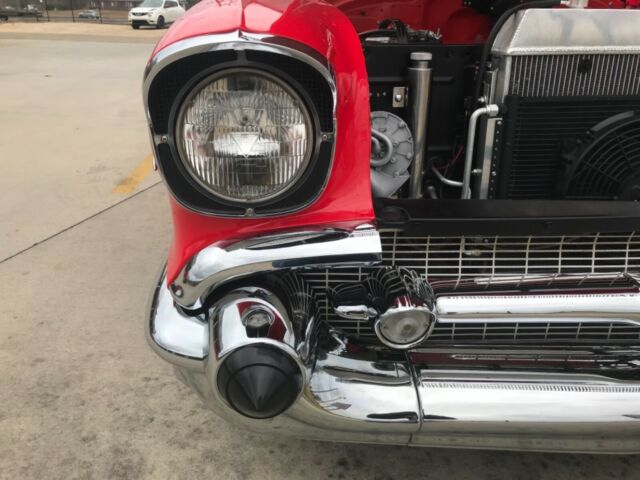 1957 Red Chevrolet Bel Air/150/210 Coupe