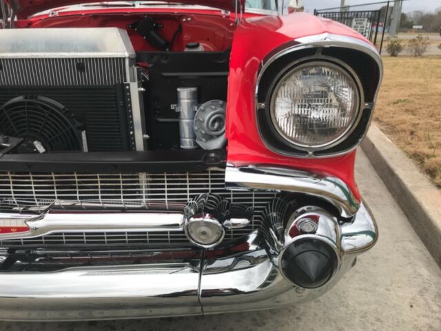 1957 Red Chevrolet Bel Air/150/210 Coupe