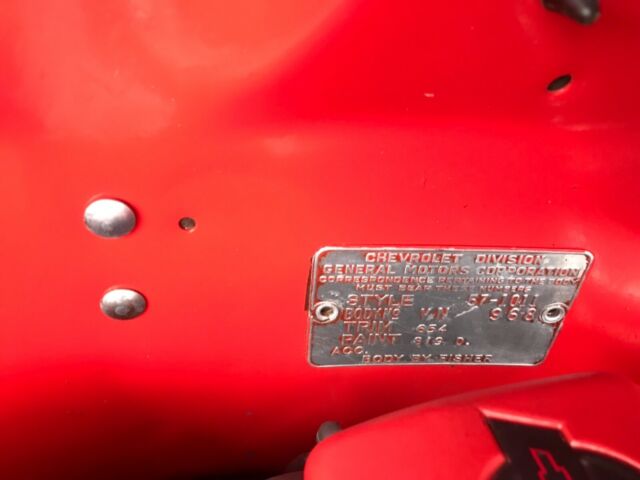 1957 Red Chevrolet Bel Air/150/210 Coupe