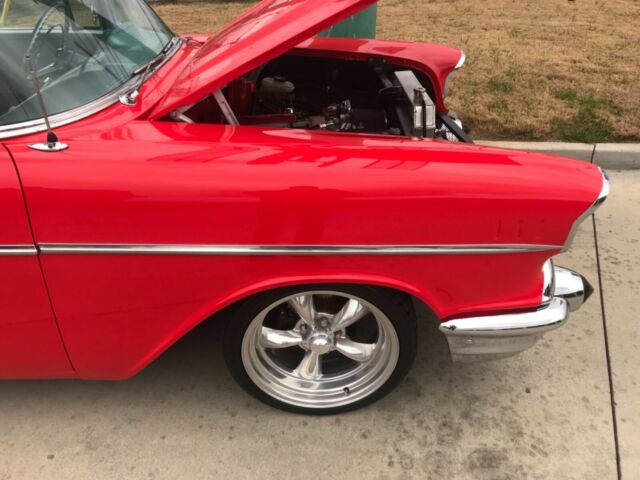 1957 Red Chevrolet Bel Air/150/210 Coupe